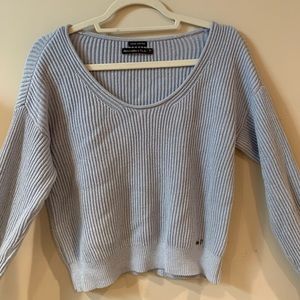blue sweater, so pretty and comfy